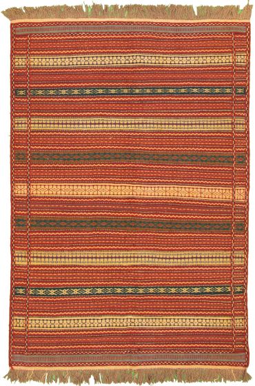 Turkish Ottoman Kashkoli 5'5" x 7'10" Flat-Weave Wool Tapestry Kilim 
