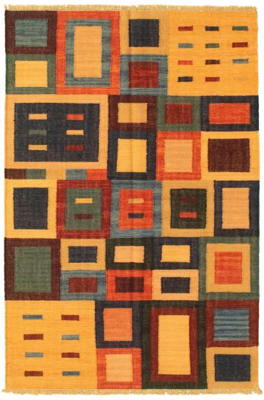 Turkish Sundance 4'0" x 6'1" Flat-Weave Wool Kilim 