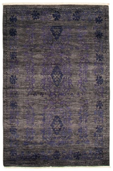 Pakistani Lahore Finest Collection 4'0" x 6'2" Hand-knotted Wool Rug 