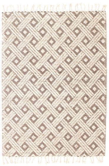 Indian Sienna 5'2" x 7'5" Braided Weave Wool Rug 