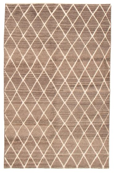Indian Tangier 6'0" x 9'3" Hand-knotted Wool Rug 