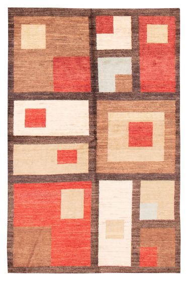Pakistani Finest Peshawar Ziegler 5'7" x 8'8" Hand-knotted Wool Rug 