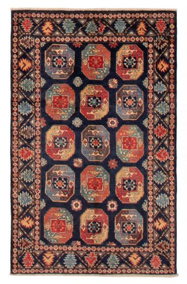 Afghan Uzbek Ghazni 3'10" x 6'0" Hand-knotted Wool Rug 