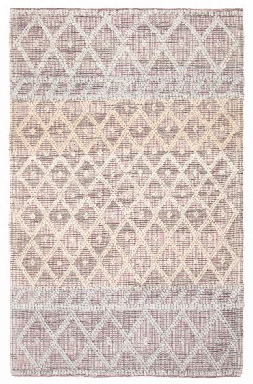 Indian Sienna 5'0" x 7'11" Braid weave Wool Rug 