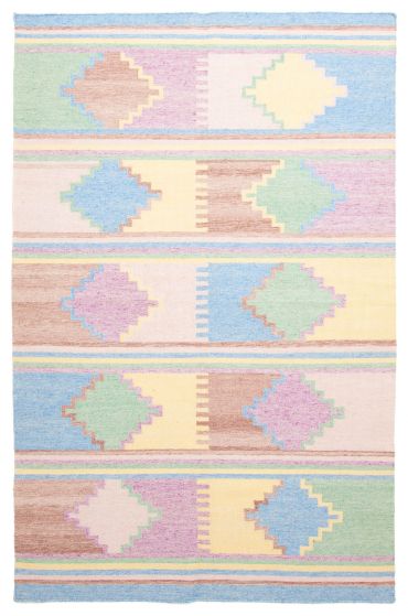 Turkish Ankara 5'2" x 8'0" Flat-Weave Wool Kilim 