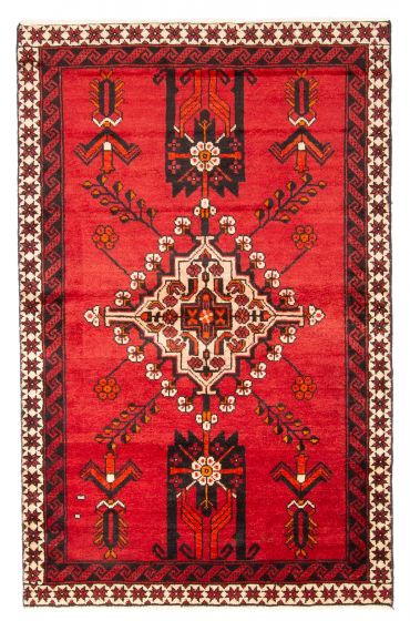Persian Style 3'10" x 6'1" Hand-knotted Wool Rug 