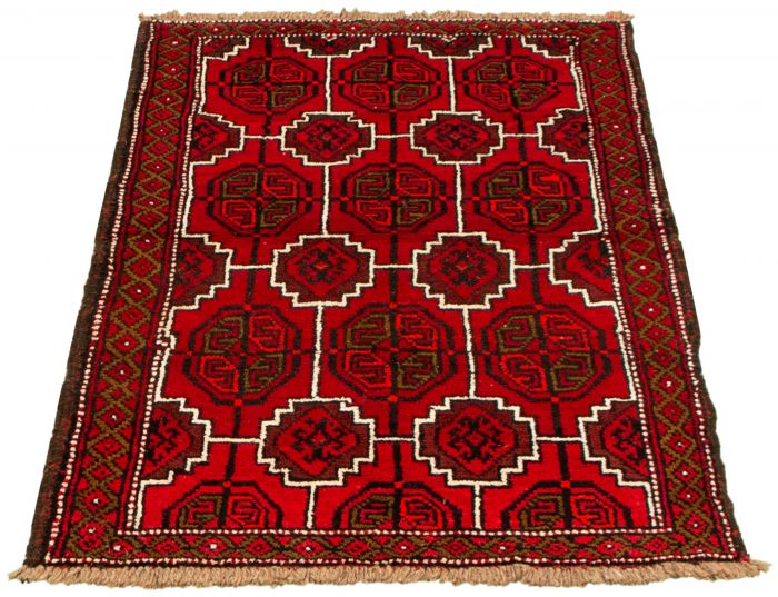Afghan Akhjah 3'5" x 5'7" Hand-knotted Wool Rug 