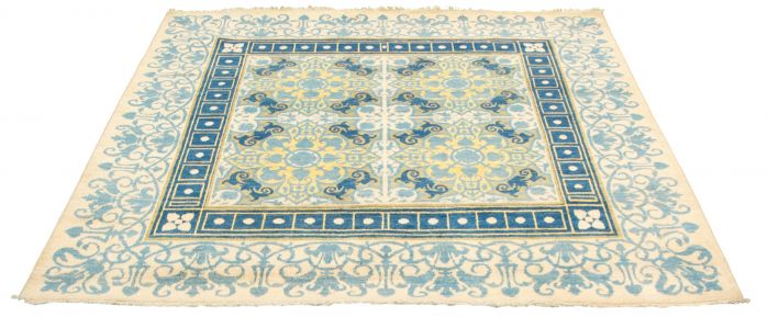 Pakistani Lahore Finest Collection 5'7" x 6'1" Hand-knotted Wool Rug 