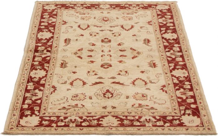 Afghan Chobi Finest 4'10" x 6'5" Hand-knotted Wool Rug 