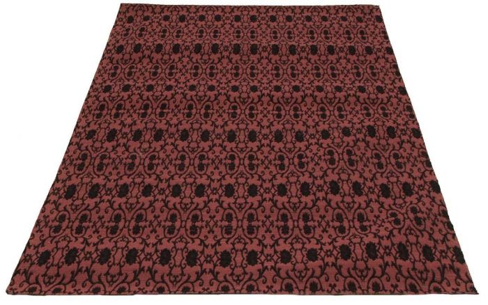 Indian Collage 4'8" x 6'8" Handmade Chenille Rug 