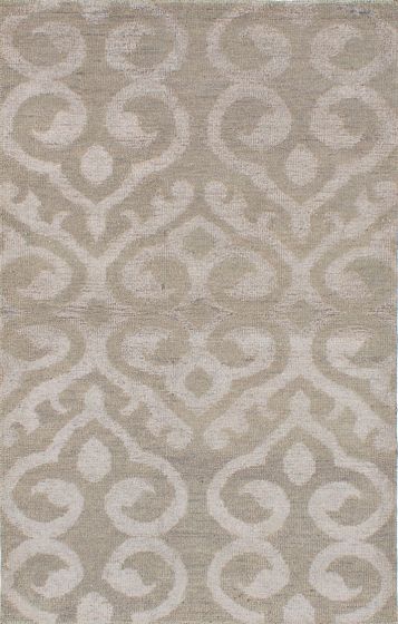 Indian La Seda 5'0" x 8'0" Hand-knotted Silk, Wool Rug 