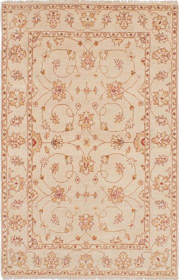 Indian Chobi Twisted 4'0" x 6'3" Hand-knotted Wool Rug 