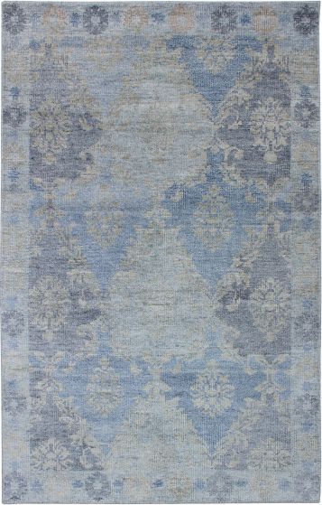 Indian Jules Oushak 5'1" x 8'0" Hand-knotted Silk Rug 