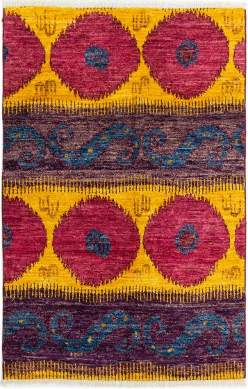 Indian Shalimar 4'0" x 6'2" Hand-knotted Wool Rug 