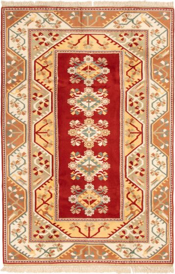 Turkish Ushak 6'6" x 9'8" Hand-knotted Wool Rug 