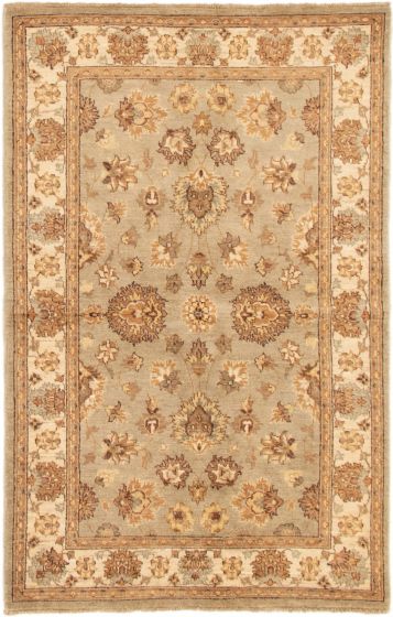 Indian Chobi Twisted 4'7" x 7'1" Hand-knotted Wool Rug 