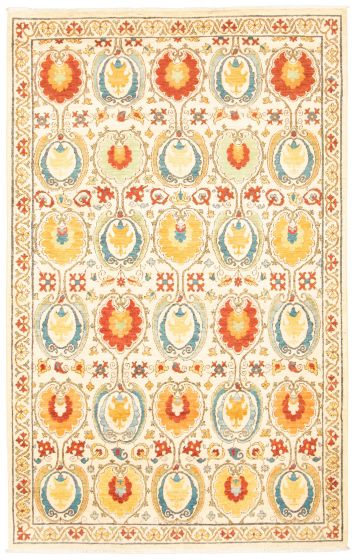 Pakistani Lahore Finest Collection 6'0" x 9'10" Hand-knotted Wool Rug 