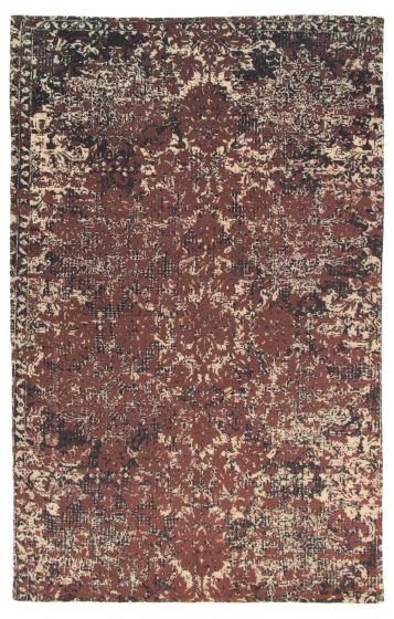 Turkish Color Transition 4'11" x 7'9" Flat-Weave Cotton Kilim 