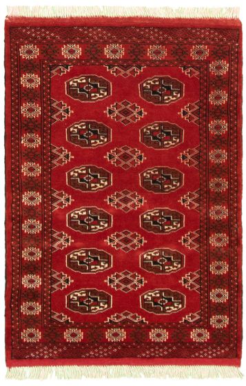 Turkmenistan Turkman 3'4" x 4'11" Hand-knotted Wool Rug 