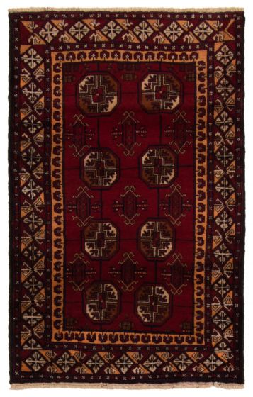 Afghan Teimani 3'1" x 5'1" Hand-knotted Wool Rug 