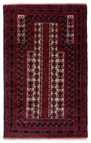 Afghan Teimani 2'10" x 4'6" Hand-knotted Wool Rug 
