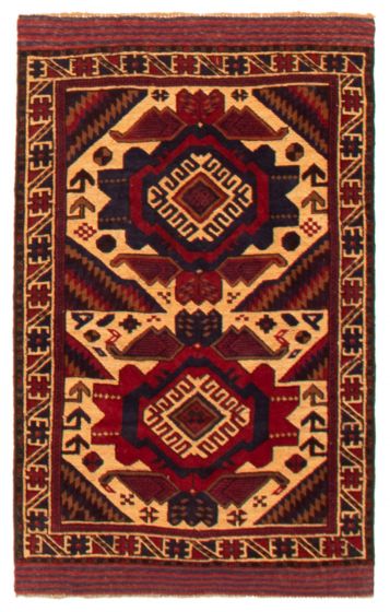 Afghan Tajik Caucasian 2'10" x 4'8" Hand-knotted Wool Rug 