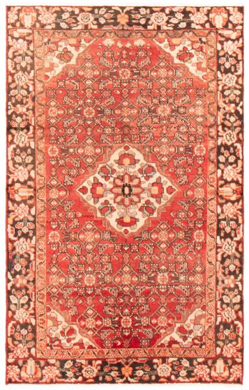 Persian Style 4'0" x 6'6" Hand-knotted Wool Rug 