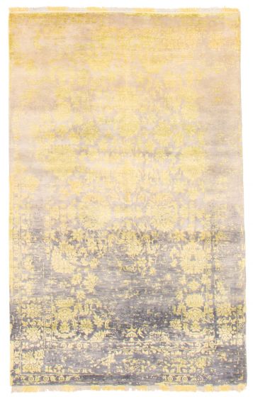 Indian Finest Agra Jaipur 5'1" x 8'2" Hand-knotted Wool Rug 