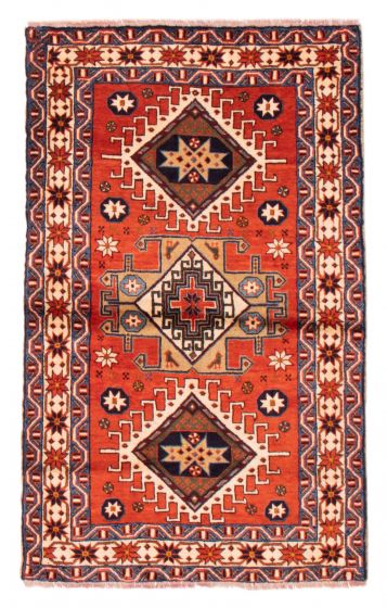 Persian Style 3'10" x 6'0" Hand-knotted Wool Rug 