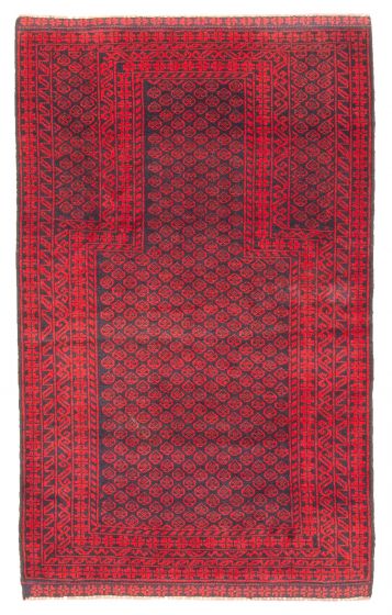 Afghan Teimani 2'11" x 4'9" Hand-knotted Wool Rug 
