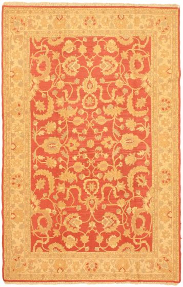 Afghan Chobi 6'6" x 10'2" Flat-weave Wool Ivory Tapestry Kilim - Closeout