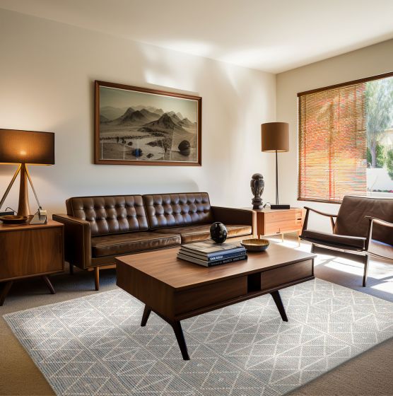 Indian Sienna 5'11" x 9'0" Braid weave Wool Rug 