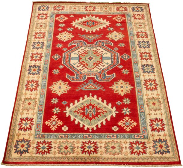 Afghan Finest Ghazni 6'6" x 9'7" Hand-knotted Wool Rug 