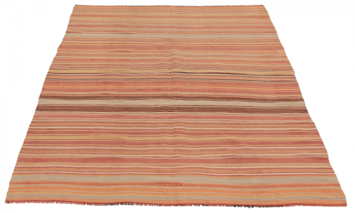 Turkish Boho 4'11" x 9'0" Flat-Weave Wool Kilim 