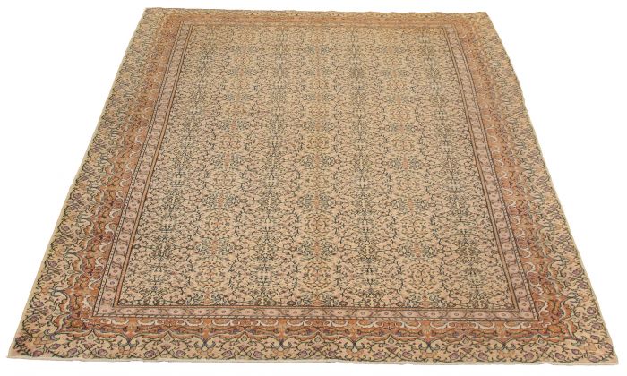 Turkish Kayseri Vintage 6'7" x 9'5" Hand-knotted Wool Rug 