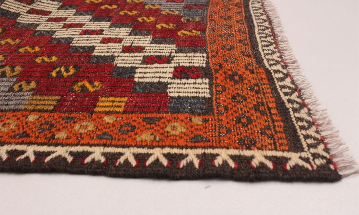Turkish Yoruk 6'1" x 10'4" Flat-Weave Wool Tapestry Kilim 