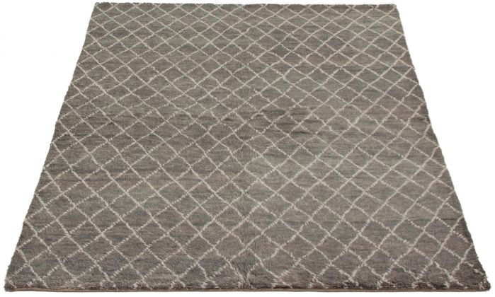 Indian Arlequin 6'2" x 9'0" Hand-knotted Wool Rug 