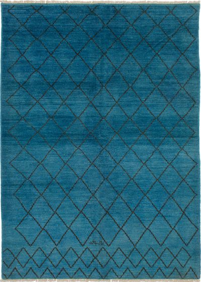 Indian Vibrance 6'6" x 8'11" Hand-knotted Wool Rug 