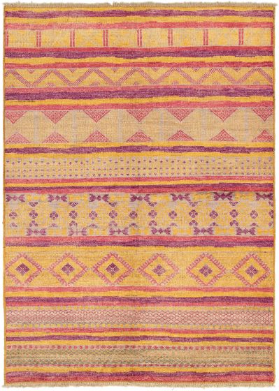 Indian Shalimar 6'3" x 8'10" Hand-knotted Wool Rug 