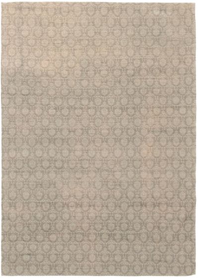Indian Collage 4'9" x 6'9" Handmade Chenille Rug 