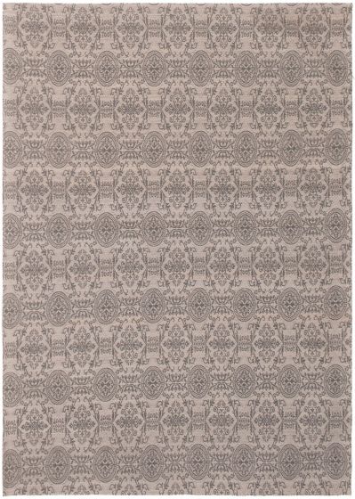 Indian Collage 4'9" x 6'9" Handmade Chenille Rug 