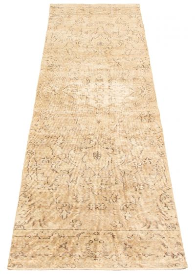 Turkish Antalya Vintage 2'11" x 10'11" Hand-knotted Wool Runner Rug 