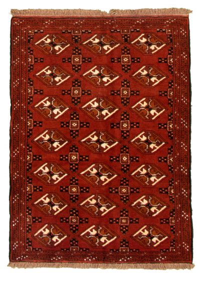 Turkmenistan Turkman 3'7" x 5'0" Hand-knotted Wool Rug 