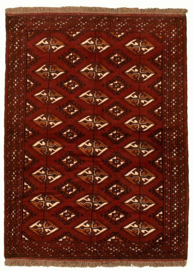 Turkmenistan Turkman 3'7" x 5'0" Hand-knotted Wool Rug 