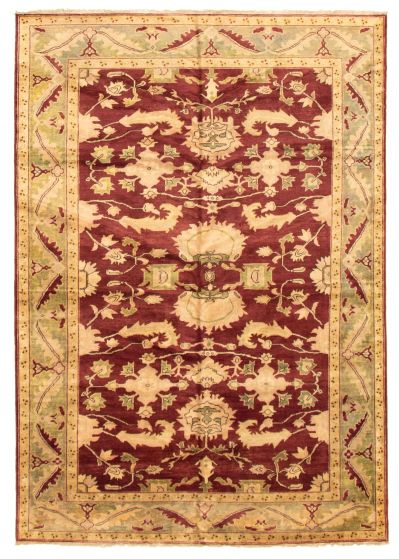 Pakistani Finest Peshawar Ziegler 6'3" x 9'0" Hand-knotted Wool Rug 