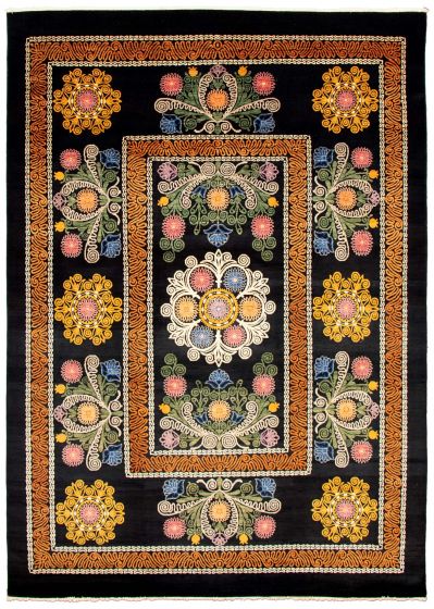 Pakistani Lahore Finest Collection 8'11" x 12'4" Hand-knotted Wool Rug 