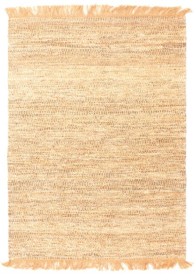Indian Palas Denizli 5'5" x 7'7" Flat-Weave Jute Kilim 