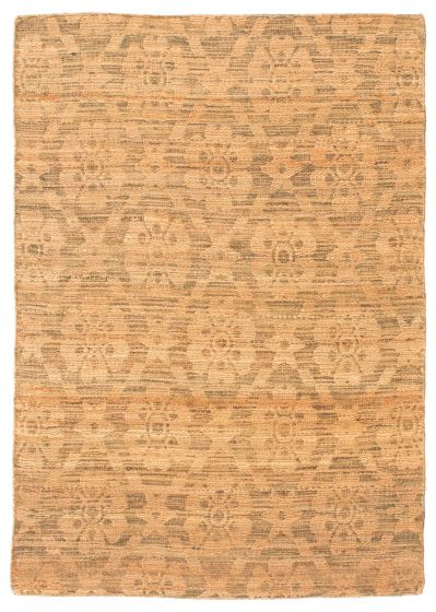 Indian Palas Denizli 5'3" x 7'7" Flat-Weave Jute Kilim 