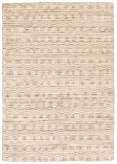 Indian Silk Shadow 4'1" x 5'9" Hand Tufted Wool Rug 