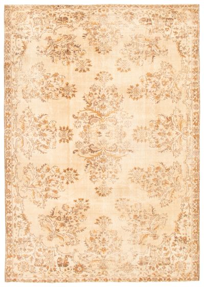 Turkish Antalya Vintage 7'0" x 10'1" Hand-knotted Wool Rug 